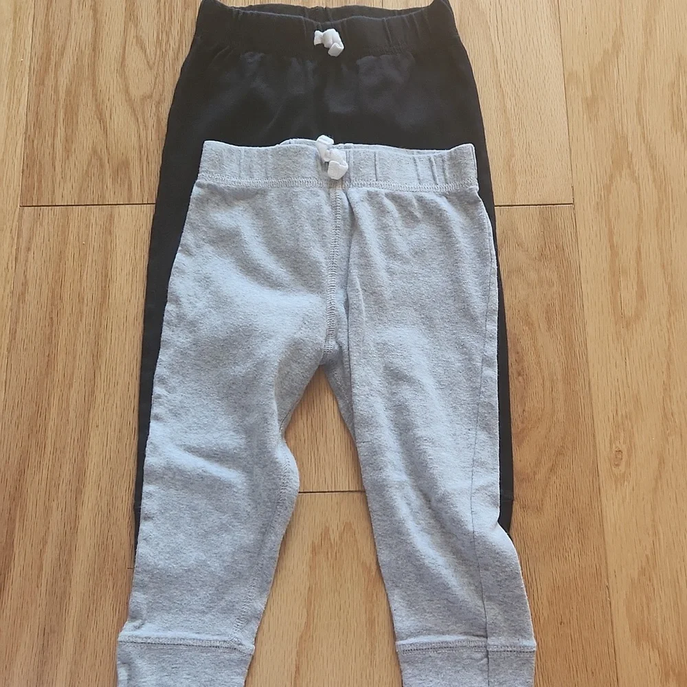 Set of 2 Carter's Pants 18 Months Grey and Black
